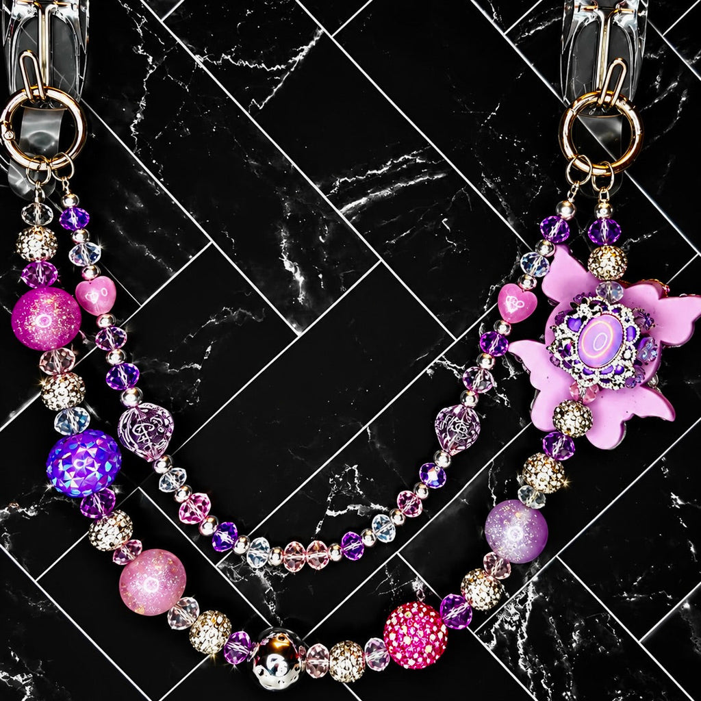 Pretty Lil Menace | Purple Rhinestone Bag Charm
