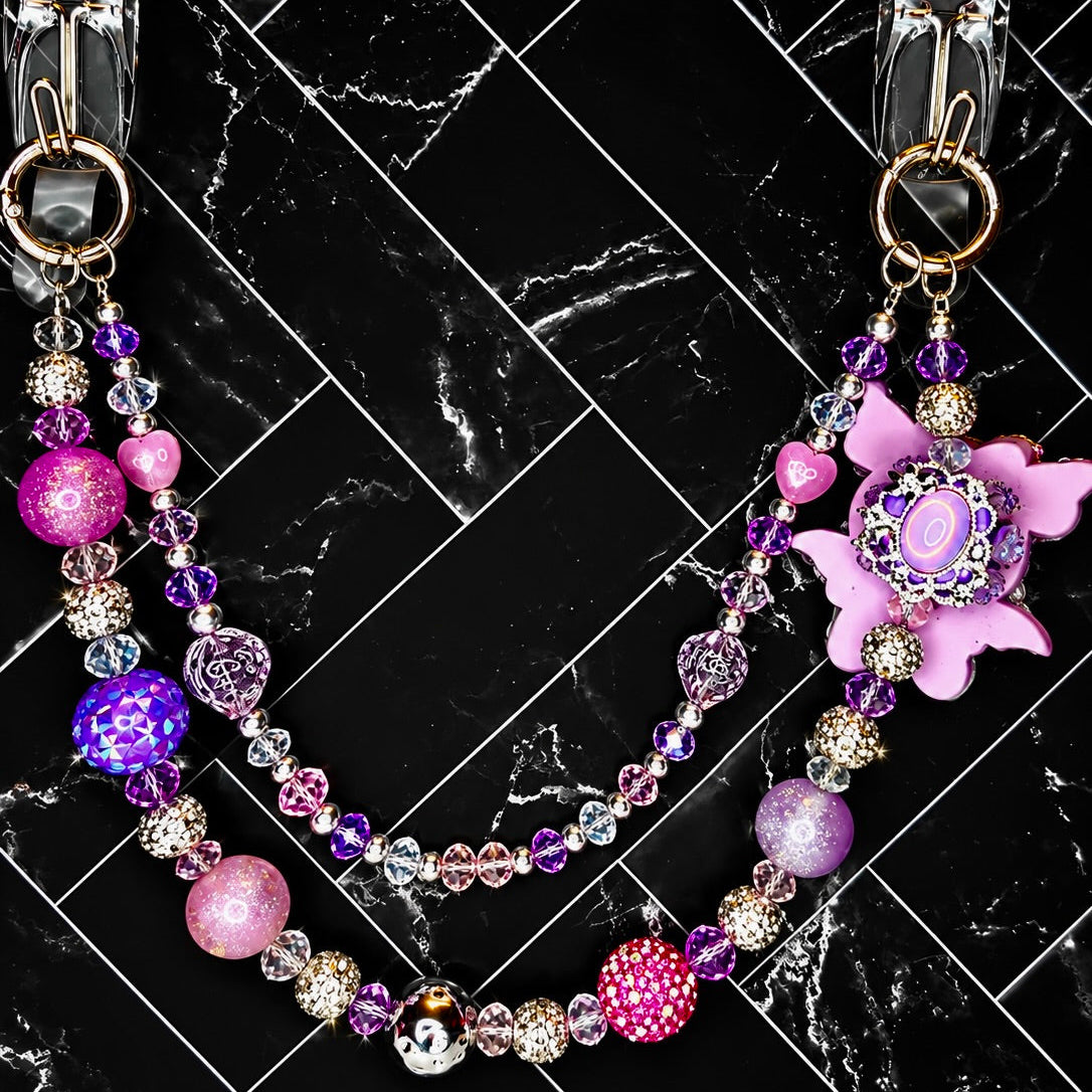 Pretty Lil Menace | Purple Rhinestone Bag Charm