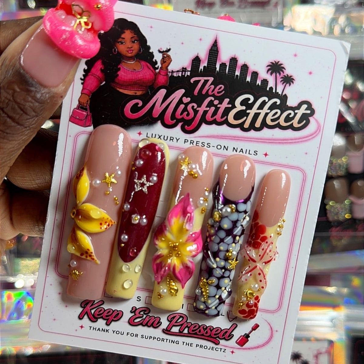 Resort Behavior | Long Square Press-On Nails