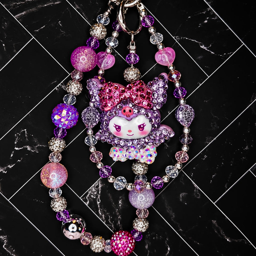 Pretty Lil Menace | Purple Rhinestone Bag Charm