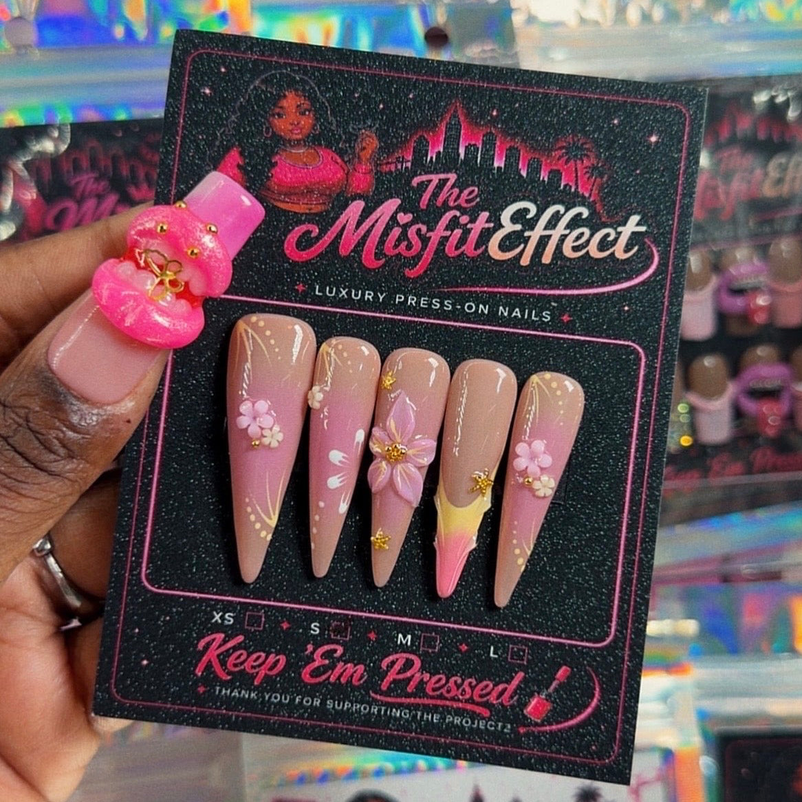 Flower Child | Long Stiletto Press-On Nails