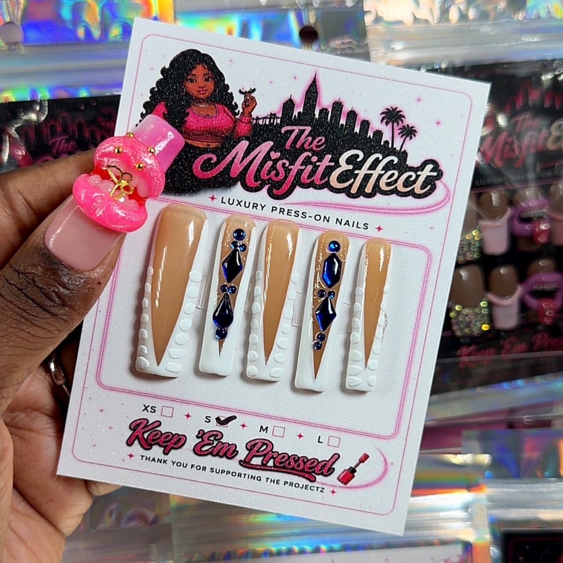 Trust Fund | Long Square Press-On Nails