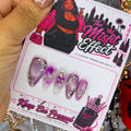 Apology Accepted, Cash Preferred | Rhinestone Small Almond Press-On Nails