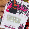 Talk to My Lawyer | Iridescent Glitter Small Square Press-On Nails