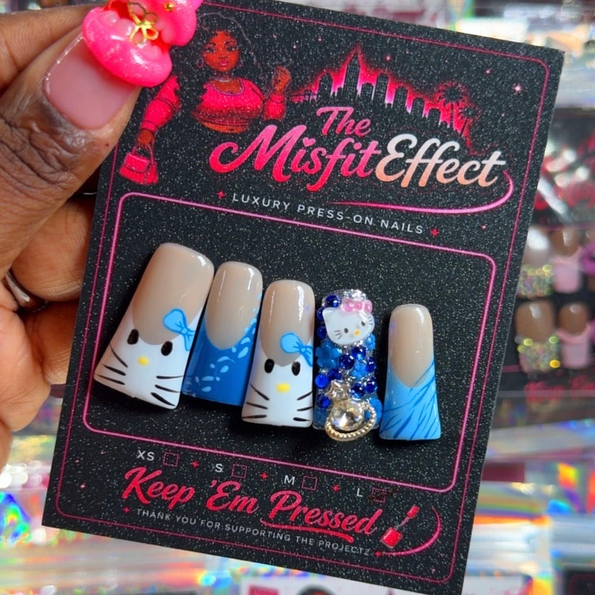 Kitty Got Claws | Long Duck Press-On Nails