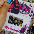 Queen Bee Energy | Small Long Square Black & Gold Bee Press-On Nails