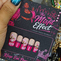 Pink Ain’t Innocent | Small Short Square Hot Pink Floral Press-On Nails