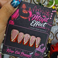 Red Bottom Energy | Large Square Nude Red Rhinestone Press-On Nails