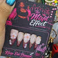 Wine & Dine | Large Stiletto Burgundy Floral Luxury Press-On Nails