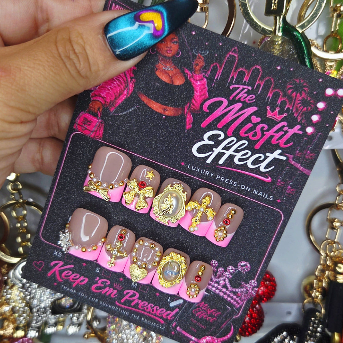 Gilded in Pink | Luxury Baby Duck Press-On Nails