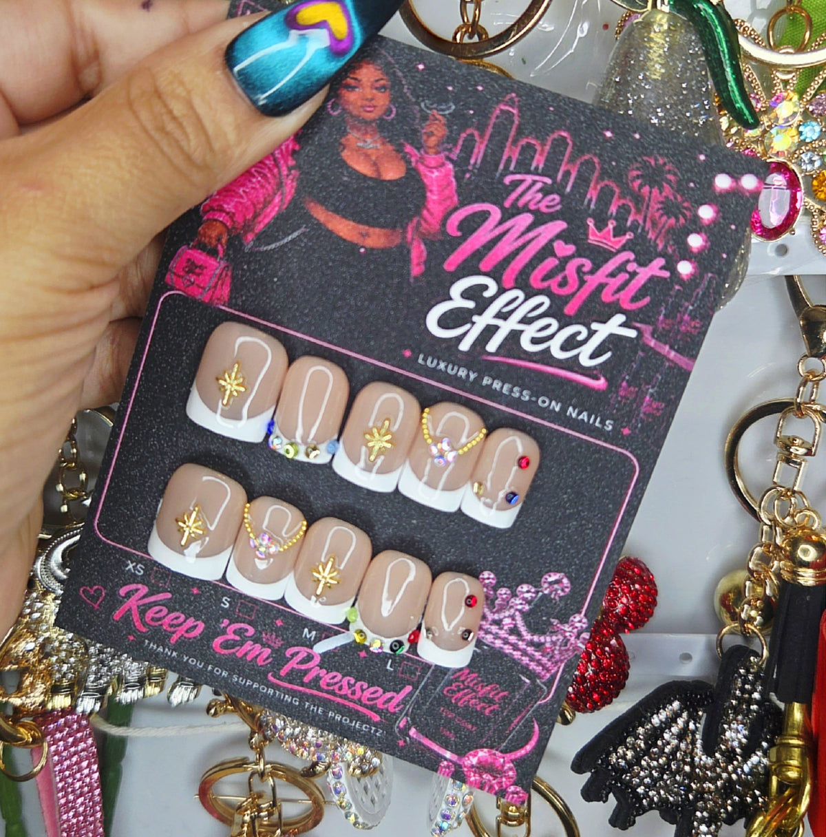 Protected & Pretty | Medium Baby Duck Evil Eye Press-On Nails