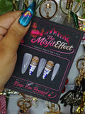 Lavender Pressure | Small Stiletto Purple Chrome Press-On Nails