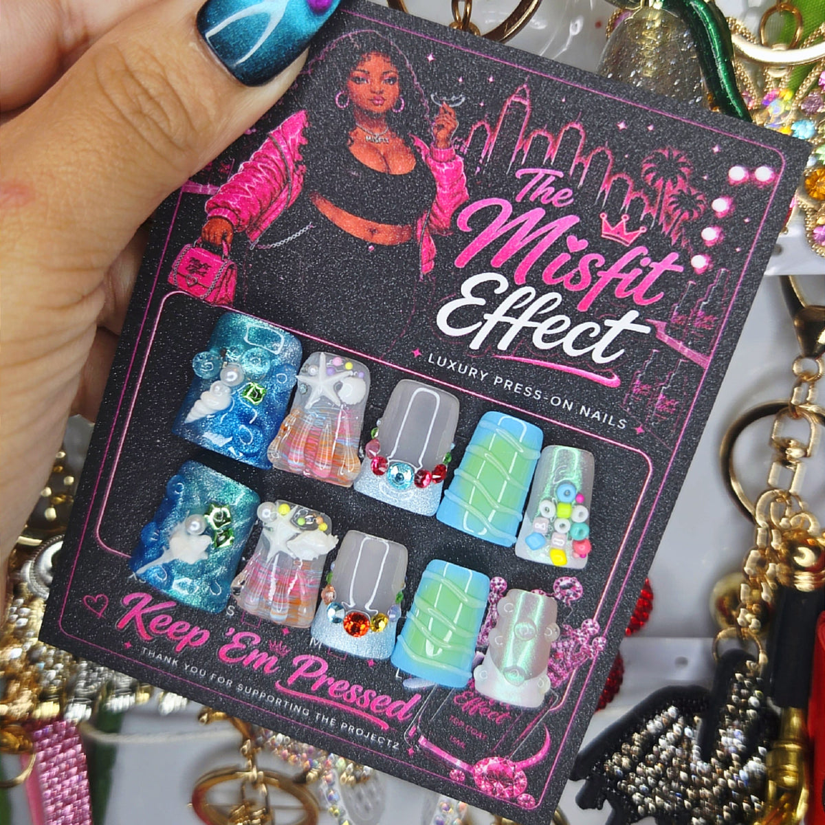 Pier Pressure | Ocean Y2K 3D Medium Duck Press-On Nails