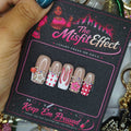 Sugar Rush | Small Square Red & White Y2K Crystal Press-On Nails